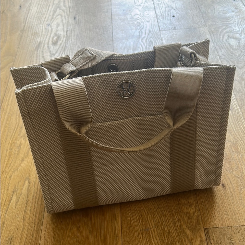 Beige Canvas Tote Bag